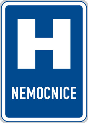 Dopravní značka - IJ2 - Nemocnice