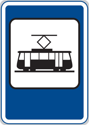 Dopravní značka - IJ4d - Zastávka tramvaje