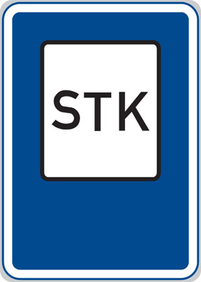 Dopravní značka - IJ9 - Stanice technické kontroly