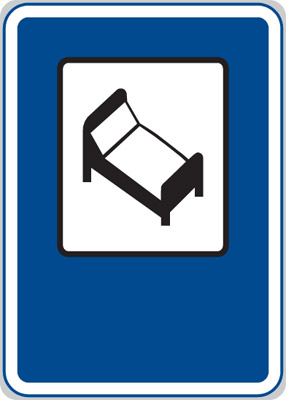 Dopravní značka - IJ10 - Hotel nebo motel