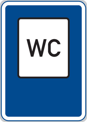 Dopravní značka - IJ12 - WC