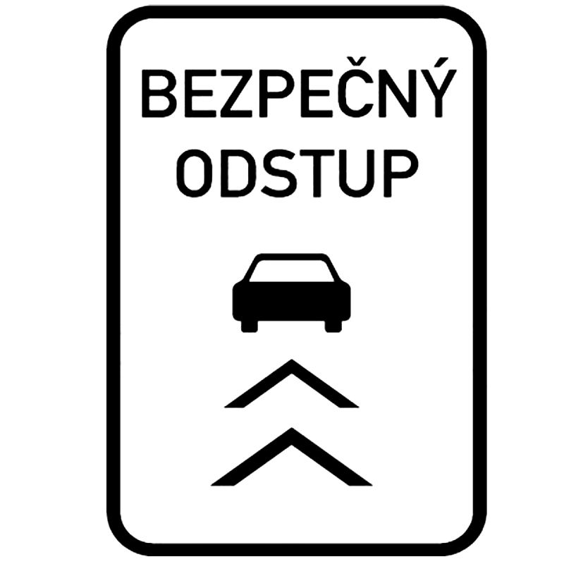 Dopravní značka - IP32 - Bezpečný odstup
