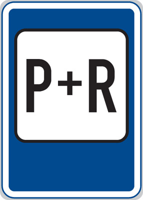 Dopravní značka - IP13d - Parkoviště P + R