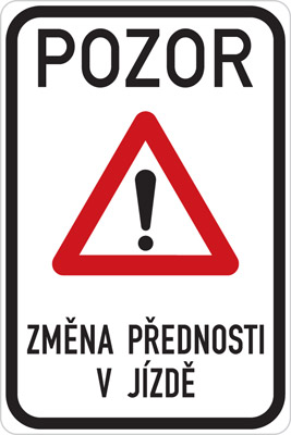 Dopravní značka - IP22 - Změna místní úpravy