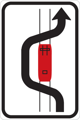 Dopravní značka - IP23a - Objíždění tramvaje